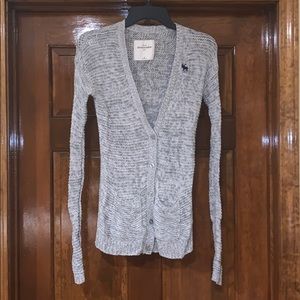 Abercrombie Kids Girls’ M Heather Gray Cardigan